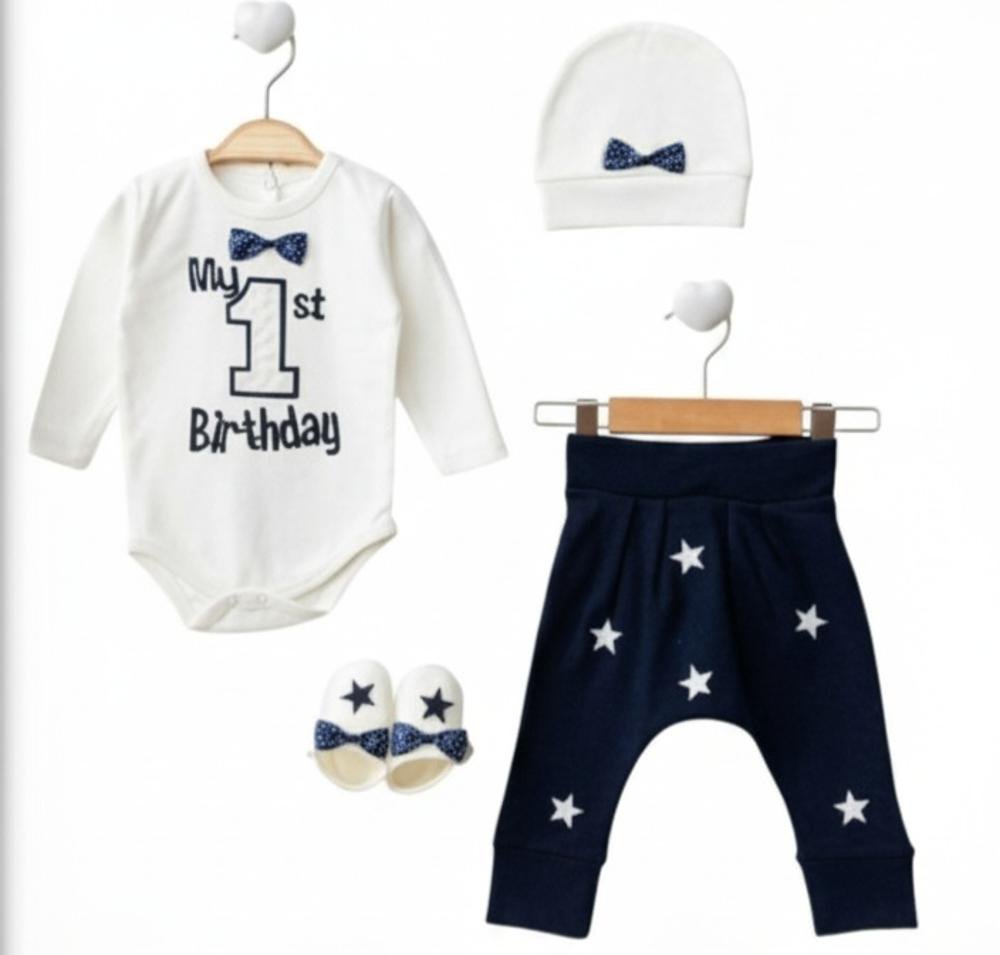 🎉 Βρεφικό Σετ "My 1st Birthday" – Το Πιο Γλυκό Πρώτο Παρτάκι 🎂💙