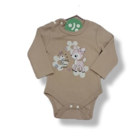 Βρεφικό Κορμάκι “Little Deer Girl” με Μακριά Μανίκια 3-6 Μηνών