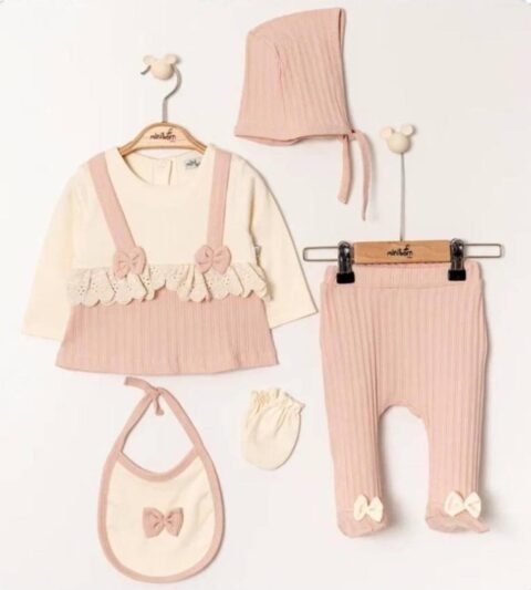 Βρεφικό Σετ “Elegant Bows” – 5 Τεμάχια