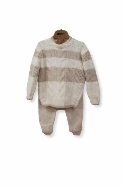 Alternative view of 🧶 Πλεκτό Βρεφικό Σετ “Warm Beige Dream” – Ζεστασιά & Στυλ για το Μωρό σας 🤍