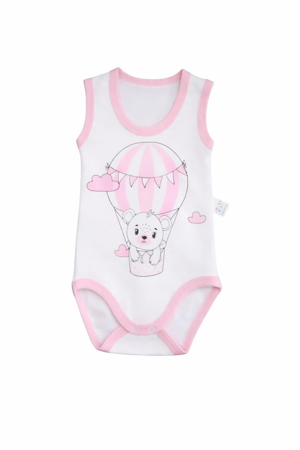 Βρεφικό Κορμάκι “Αρκουδάκι σε Αερόστατο” – Ροζ Όνειρο