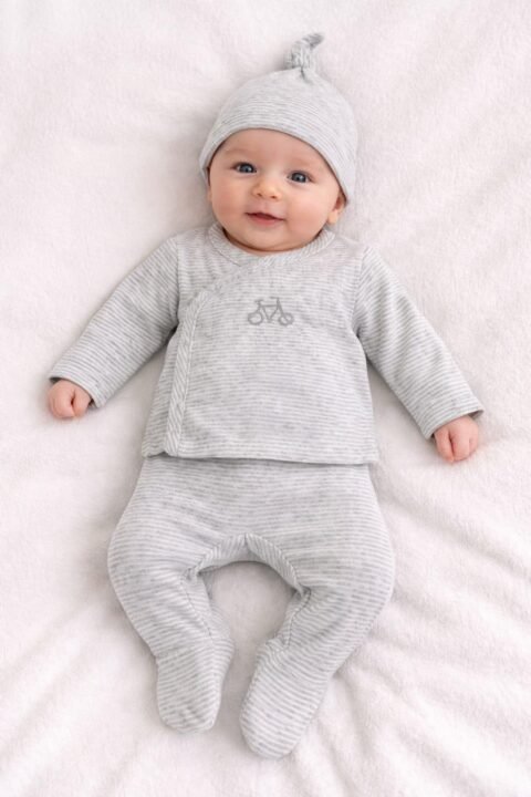 «Βρεφικό Σετ Ριγέ με Ποδηλατάκι – Απόλυτη Άνεση & Απλότητα»