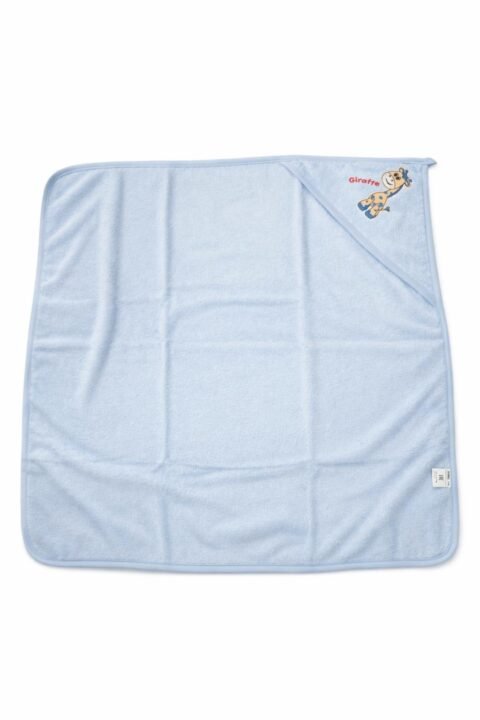 Βρεφική Πετσέτα Μπάνιου με Κουκούλα “Giraffe” – Γαλάζια