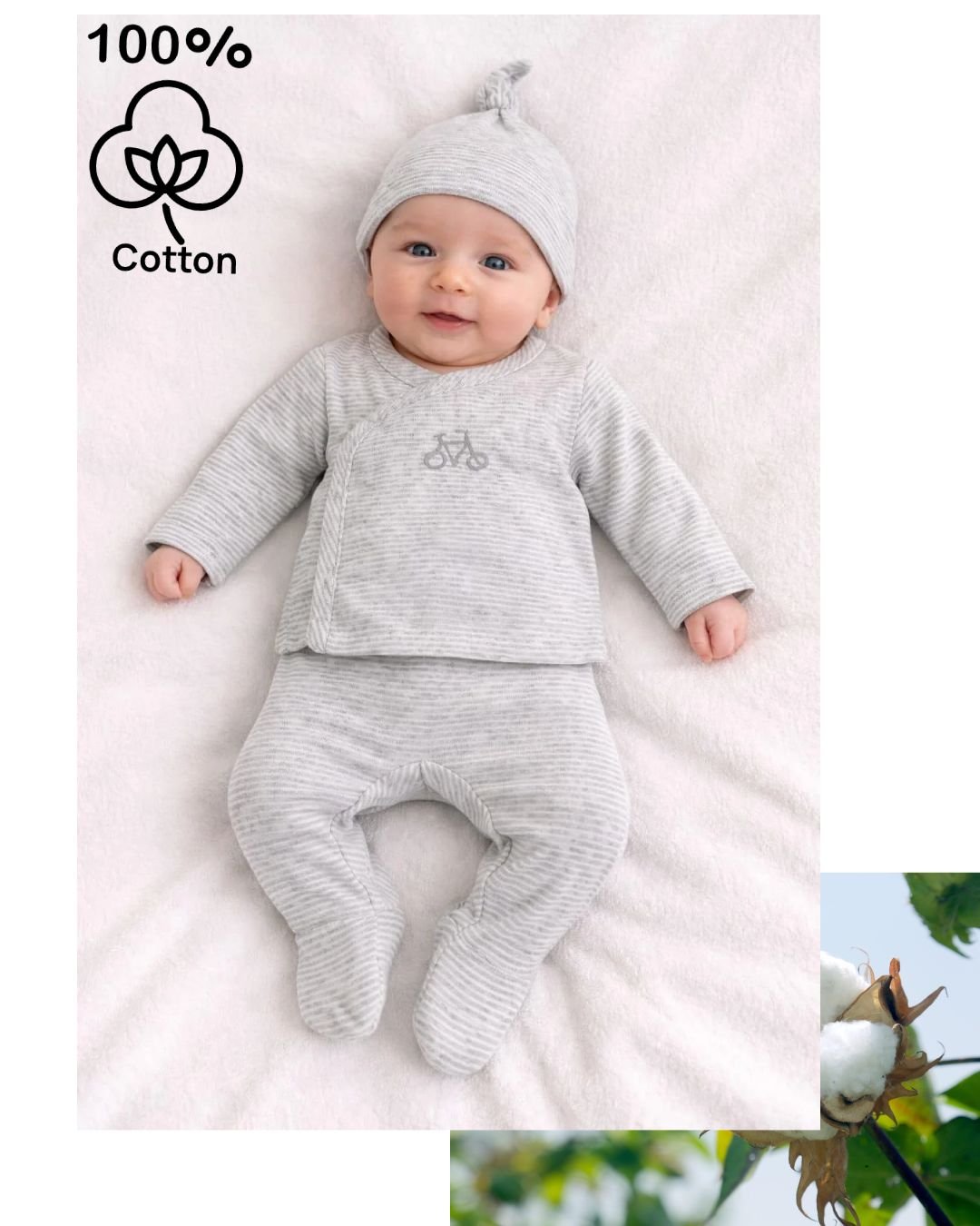 «Βρεφικό Σετ Ριγέ με Ποδηλατάκι – Απόλυτη Άνεση & Απλότητα»