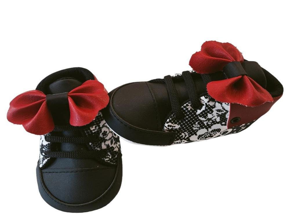 Λαμπερά Βρεφικά Παπουτσάκια με Φιόγκους