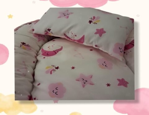 Alternative view of Ροζ Φωλίτσα Μωρού "Ονειρεμένα Συννεφάκια" με Μαξιλαράκι