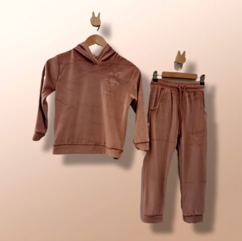 Alternative view of Παιδικό Σετ Φόρμας “Flower” – Άνεση & Στυλ σε Ροζ Πούδρα 🌸