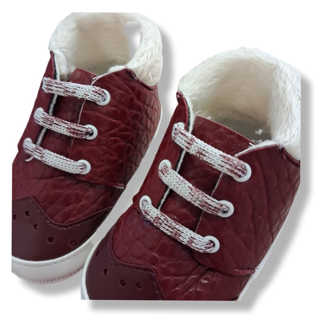 Ζεστά Βρεφικά Παπουτσάκια Αγκαλιάς σε Μπορντό - Image 2