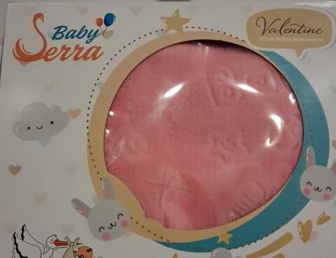 Baby Serra Valentine Ροζ Βρεφική Κουβέρτα Vizon