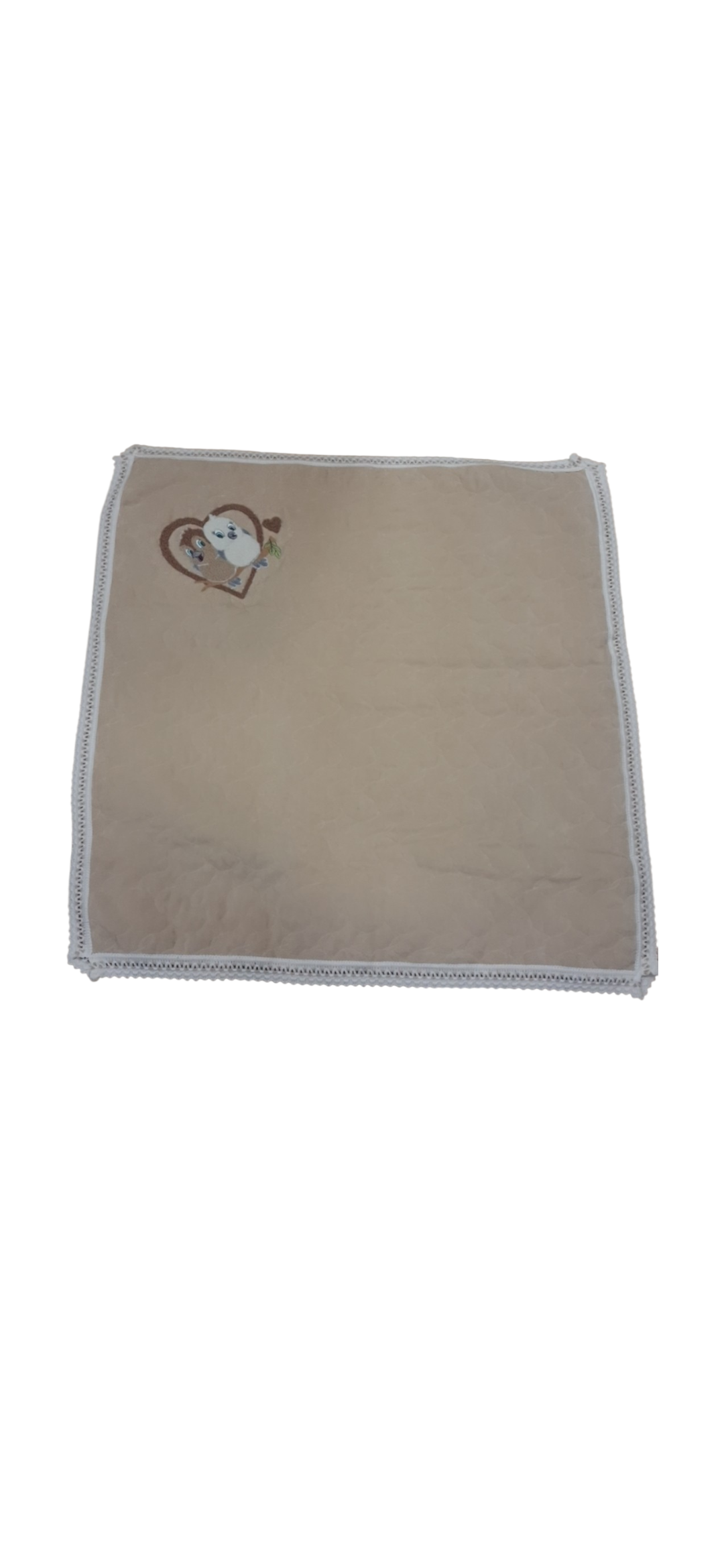 Απαλή Βρεφική Κουβερτούλα με Κεντημένα Ζωάκια και Καρδιά