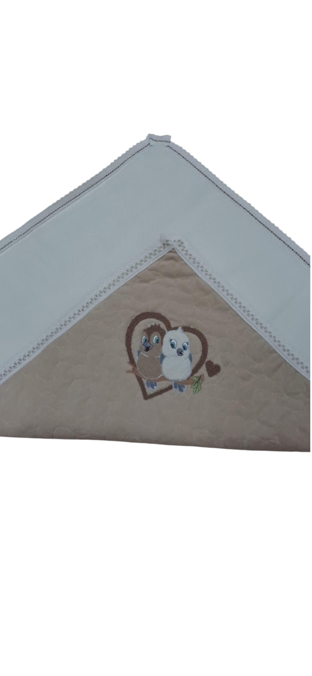 Απαλή Βρεφική Κουβερτούλα με Κεντημένα Ζωάκια και Καρδιά - Image 3