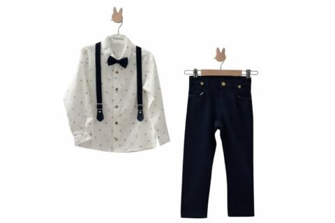 Alternative view of Σετ Παντελόνι & Πουκάμισο με Φιόγκο για Αγόρι – Κομψότητα και Στυλ