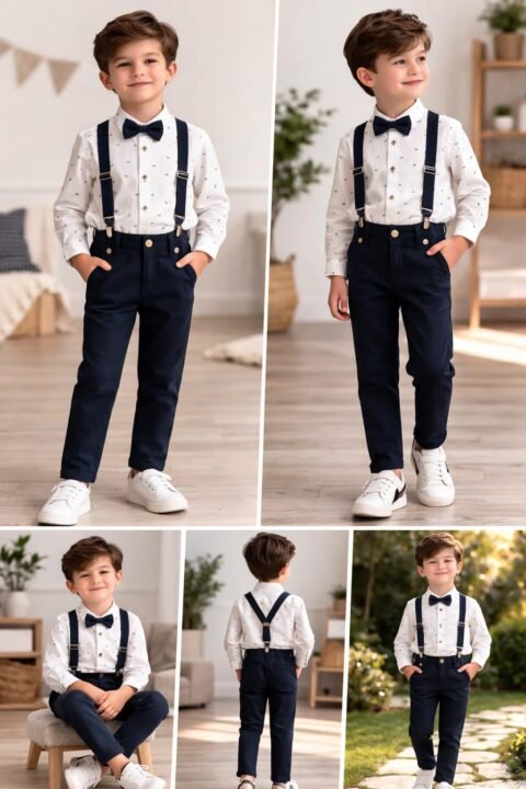 Σετ Παντελόνι & Πουκάμισο με Φιόγκο για Αγόρι – Κομψότητα και Στυλ