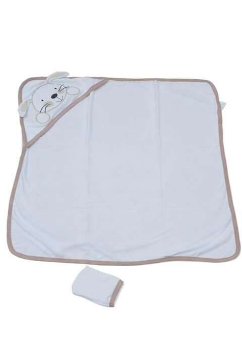 Βρεφική Πετσέτα Λευκή με Παστέλ Αποχρώσεις – Απαλή & Απορροφητική