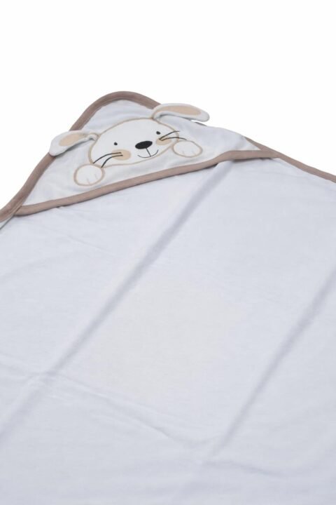 Alternative view of Βρεφική Πετσέτα Λευκή με Παστέλ Αποχρώσεις – Απαλή & Απορροφητική