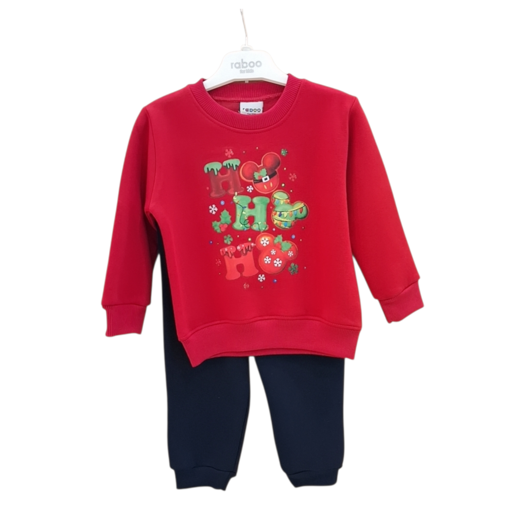 Παιδικό Σετ με Κόκκινη Μπλούζα & Σκούρο Μπλε Παντελόνι