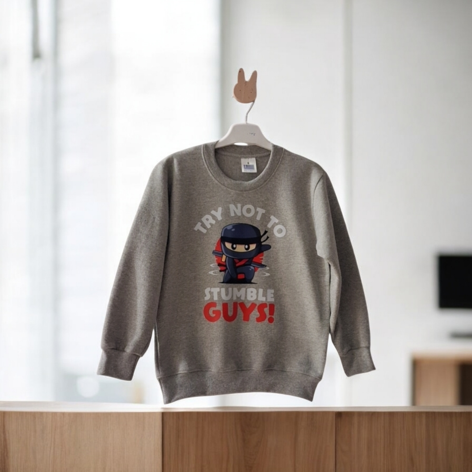 Παιδικό Φούτερ “Stumble Guys” σε Γκρι Μελανζέ - Image 2