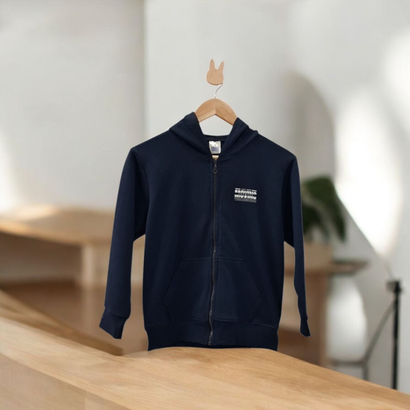 Μπλε Ζεστή Τζακέτα με Κουκούλα & Χνούδι – Άνεση και Στυλ για Κάθε Μέρα - Image 2