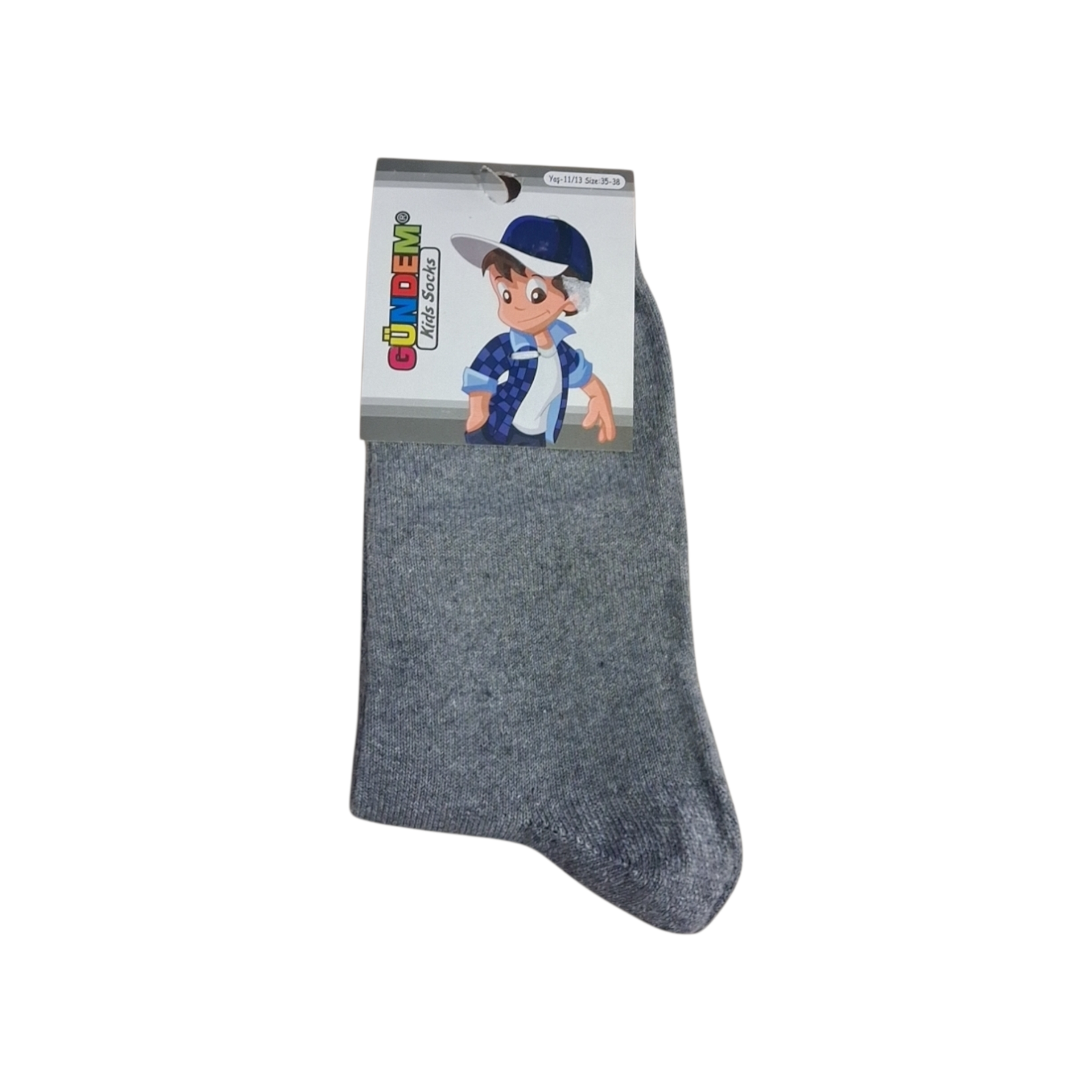 Παιδικές Κάλτσες Αγoριού Γκρι Χρώμα (Νο 11–13)