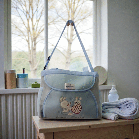 Alternative view of Μπλε Τσάντα Μητρότητας – Κομψότητα & Οργάνωση για Κάθε Μαμά