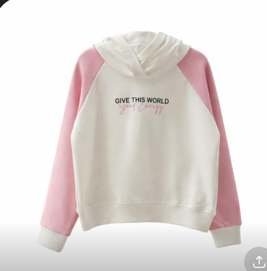 Παιδική Μπλούζα με Κουκούλα – Λευκό & Ροζ Ριγέ Στυλ