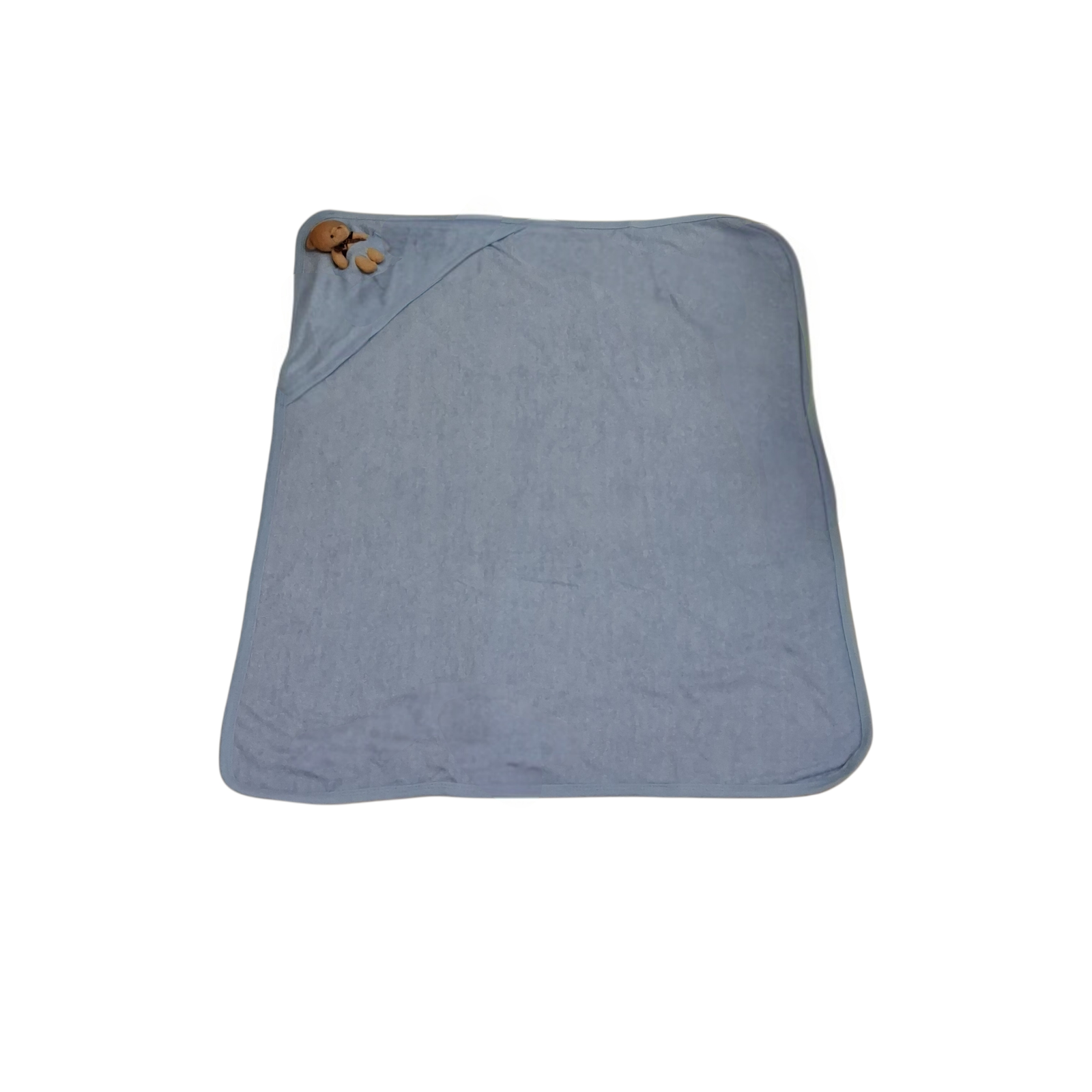 Βρεφική Κουβερτούλα Αγκαλιάς με Κουκούλα & Αρκουδάκι – Σιέλ