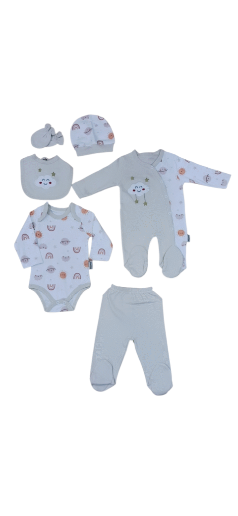Βρεφικό Σετ Νεογέννητου «Ονειρικά Συννεφάκια»