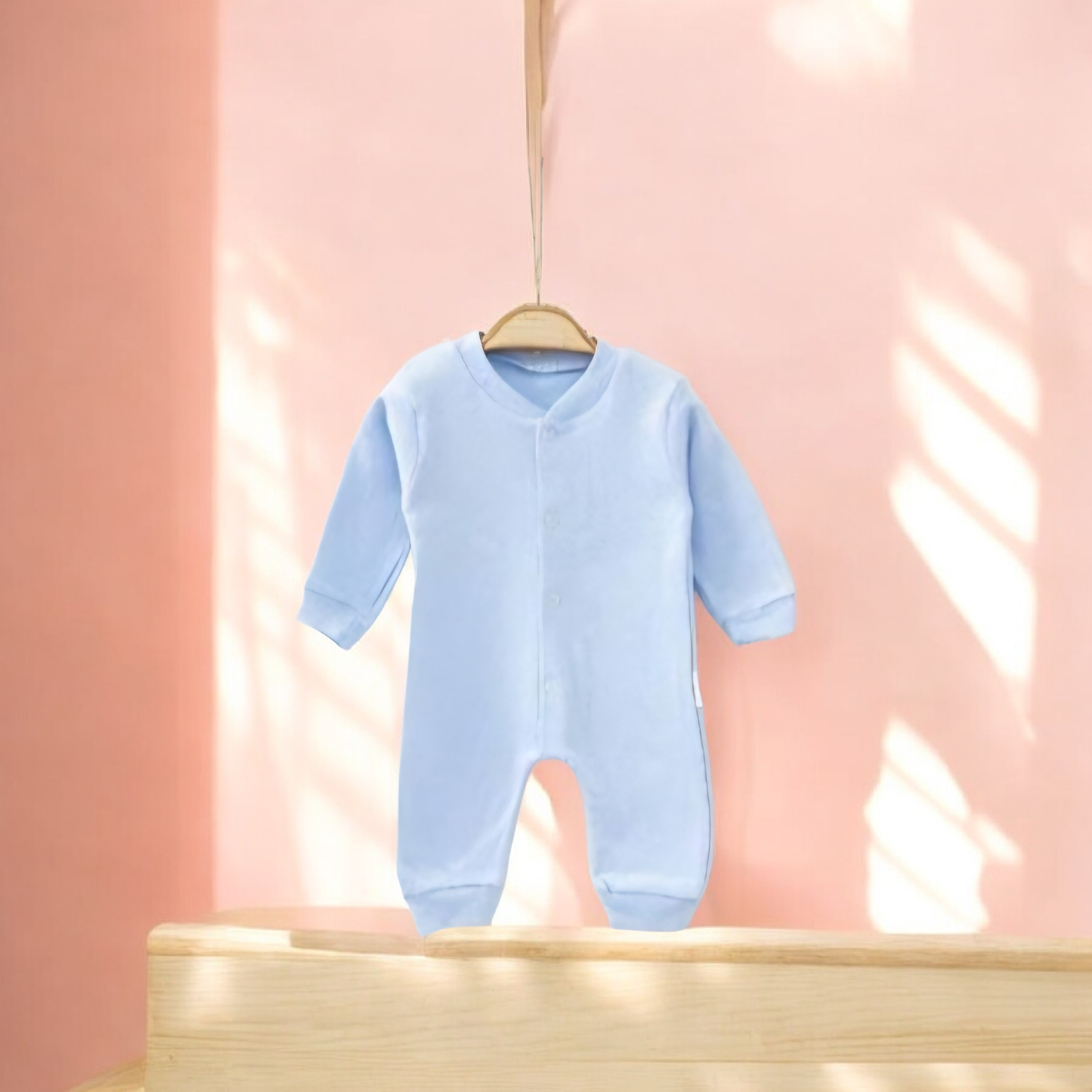 Μπλε Βρεφικό Ολόσωμο Φορμάκι – Άνεση & Γλυκό Στυλ - Image 2