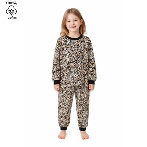 Παιδική Πιτζάμα Animal Print – Σετ Μπλούζα & Παντελόνι