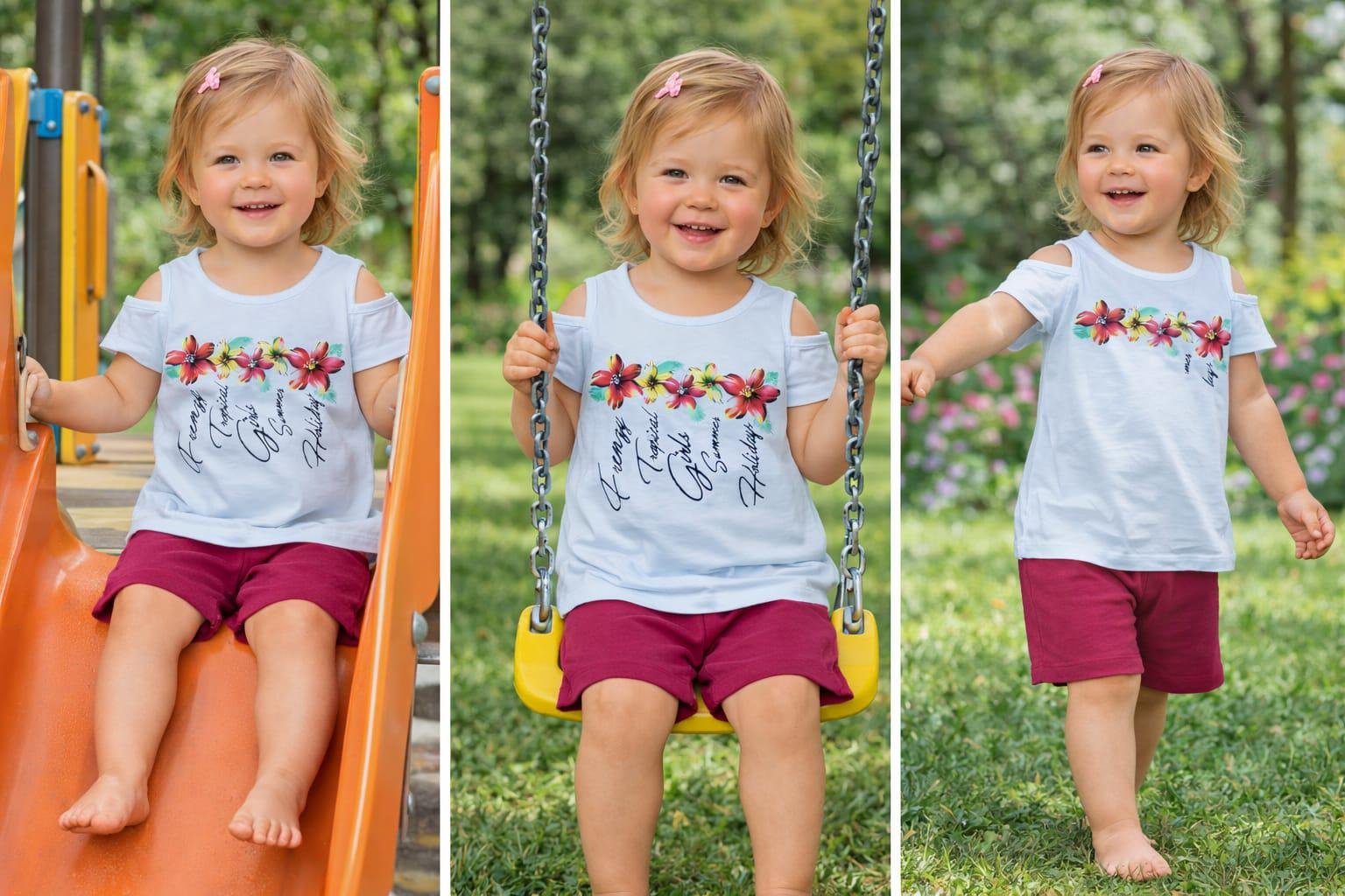 Παιδικό Καλοκαιρινό Σετ Κοριτσιού Άνετο και Μοντέρνο