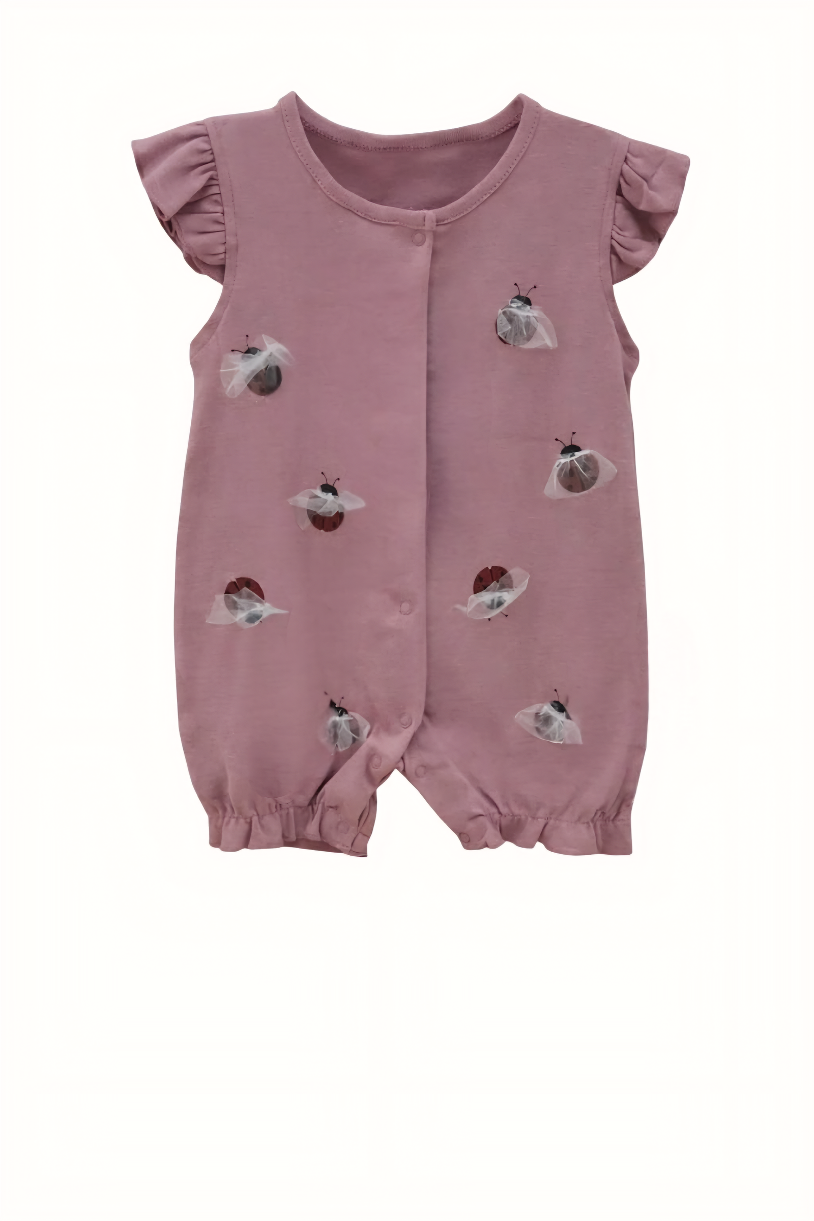 Alternative view of Καλοκαιρινό Βρεφικό Φορμάκι Ροζ με Σχέδιο Πασχαλίτσες