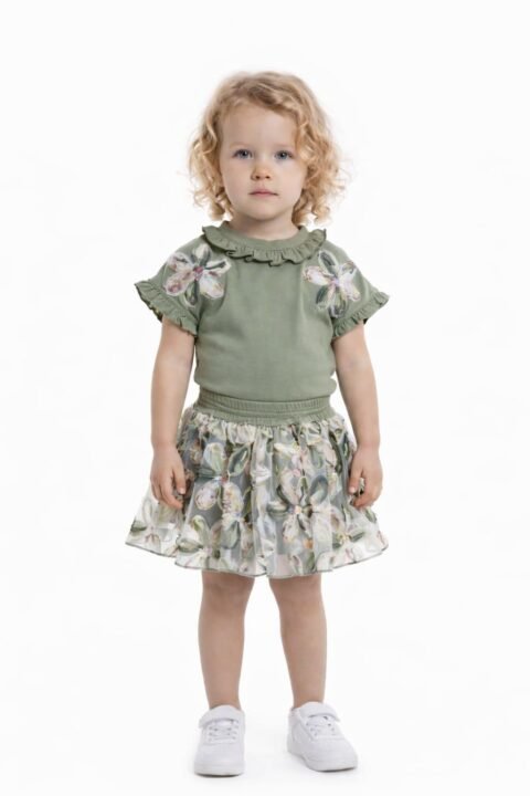 Καλοκαιρινό Παιδικό Σετ Μπλούζα και Φούστα