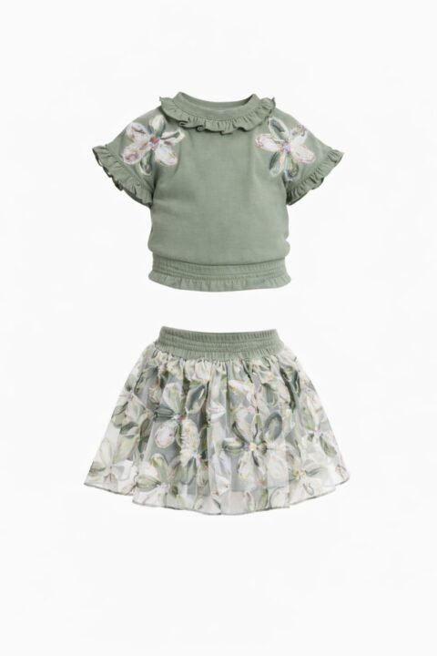 Alternative view of Καλοκαιρινό Παιδικό Σετ Μπλούζα και Φούστα