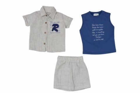 Alternative view of Σετ 3 Τεμαχίων για Αγοράκι – Άνετο και Στυλάτο 👕🩳🧢