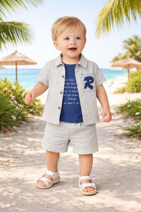 Σετ 3 Τεμαχίων για Αγοράκι – Άνετο και Στυλάτο 👕🩳🧢