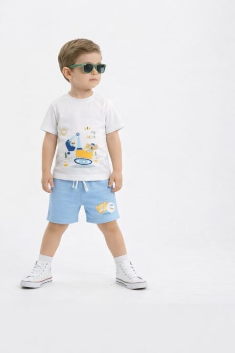 Παιδικό Καλοκαιρινό Σετ Αγόρι με Μπλουζάκι & Σορτσάκι 👦☀️