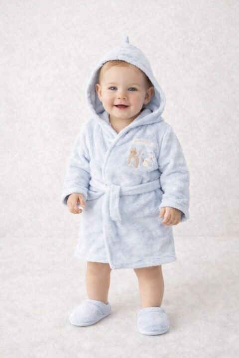 Alternative view of Παιδικό Σετ Μπάνιου – Μπουρνούζι, Πετσέτα & Παντοφλάκια 🛁👶  0 , 12 μηνών