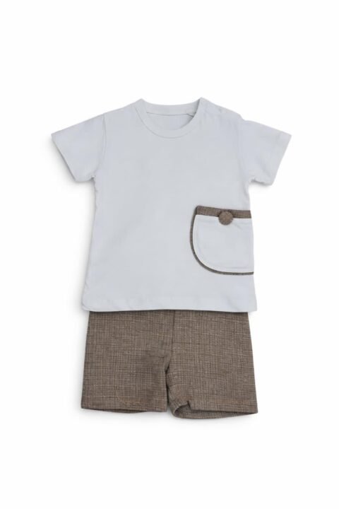 Καλοκαιρινό Βρεφικό Σετ 2 Τεμαχίων με Στυλάτη Τσέπη