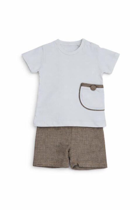 Alternative view of Καλοκαιρινό Βρεφικό Σετ 2 Τεμαχίων με Στυλάτη Τσέπη