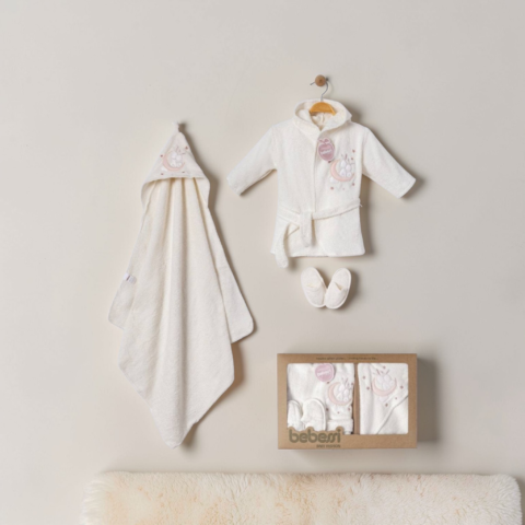 Παιδικό Σετ Μπάνιου – Μπουρνούζι, Πετσέτα & Παντοφλάκια 🛁👶 0,12  Μηνων