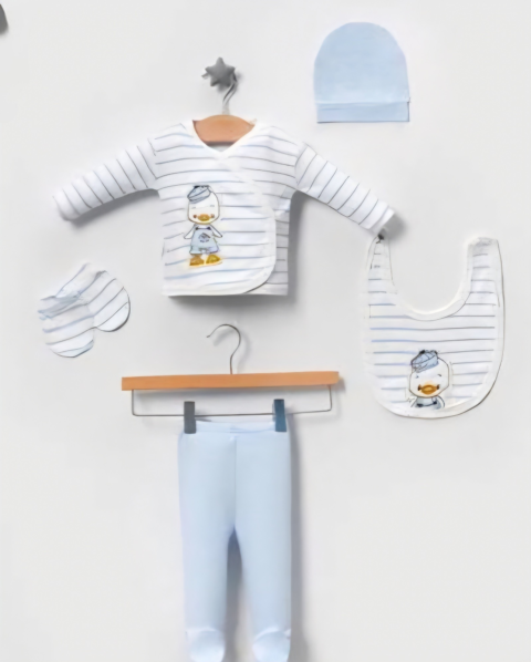 Βρεφικό Σετ 5 Τεμαχίων – Απαλό & Πρακτικό για Νεογέννητο 👶🍼 0,3 μηνών