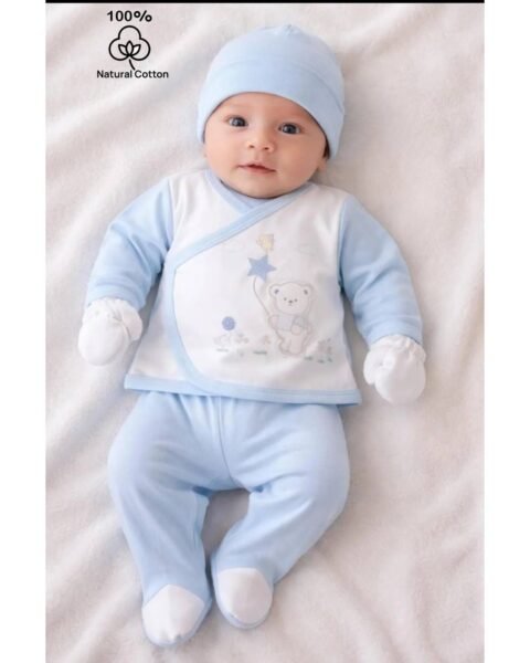 Πολυτελές Βρεφικό Σετ 5 Τεμαχίων – Απόλυτη Άνεση & Στυλ για Μικρούς Θησαυρούς 0-3 μηνών