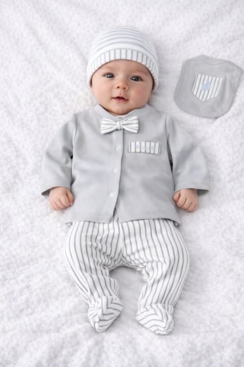 Υπέροχο Βρεφικό Συνολάκι 5 Τεμαχίων – Ολοκληρωμένο Look με Στυλ & Άνεση 0,3μηνών