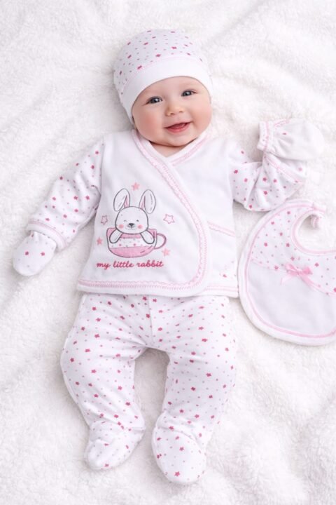 Βρεφικό Σετ 100% Βαμβάκι (0–3 Μηνών)