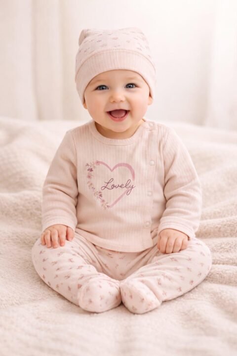 Βρεφικό Σετ 100% Βαμβάκι – Φυσική Απαλότητα & Άνεση 0,3 μηνων