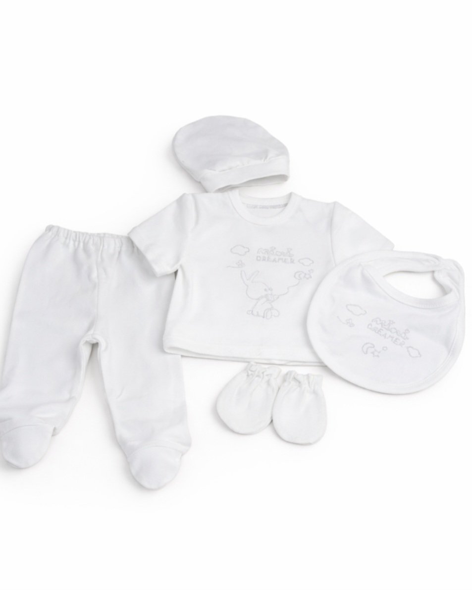 Βρεφικό Σετ 5 Τεμαχίων Άνεμου – Απαλό & Άνετο για Καθημερινή Χρήση 0,3 μηνών - Image 2