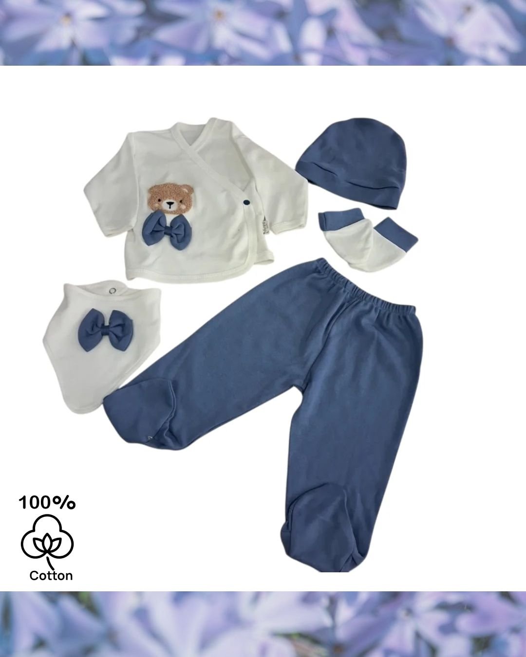 Βρεφικό Σετ Βαμβακερό Άνεσης – Απαλό & Αναπνεύσιμο για Καθημερινή Χρήση 0,3 μηνών