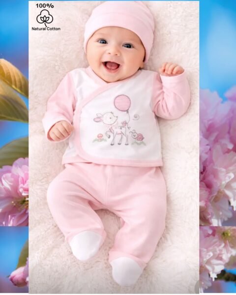 Βρεφικό Σετ 100% Βαμβάκι – Απαλό & Αναπνεύσιμο για Απόλυτη Άνεση 0,3 μηνών