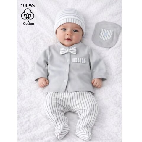 Υπέροχο Βρεφικό Συνολάκι 5 Τεμαχίων – Ολοκληρωμένο Look με Στυλ & Άνεση 0,3μηνών