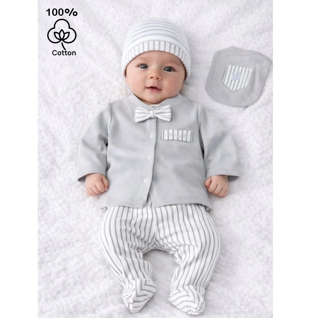 Υπέροχο Βρεφικό Συνολάκι 5 Τεμαχίων – Ολοκληρωμένο Look με Στυλ & Άνεση 0,3μηνών